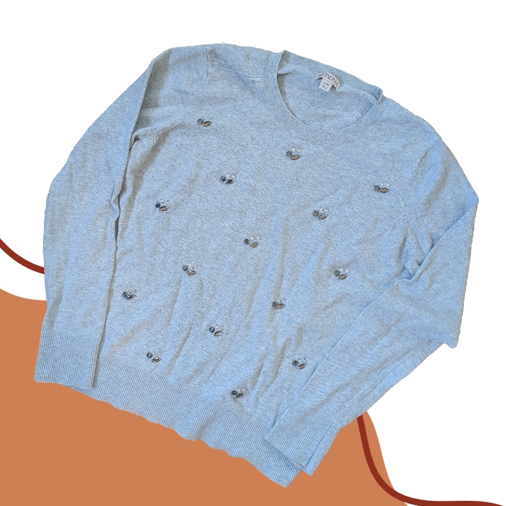 Merona Grey Embellished Sweater